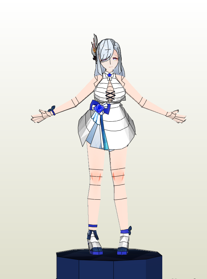 Genshin Impact Shenhe Papercraft Genshin Impact Shenhe