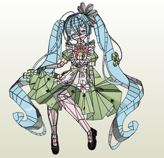 hatsune miku flower fairy clover ver