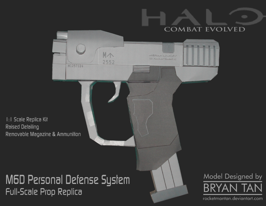 Halo M6D Gun Papercraft