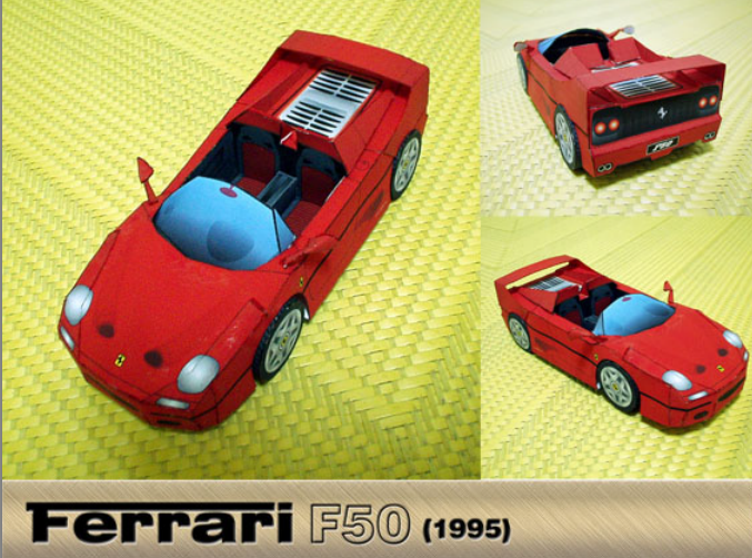 Ferrari F50 1995 Series Papercraft ferrari f50
