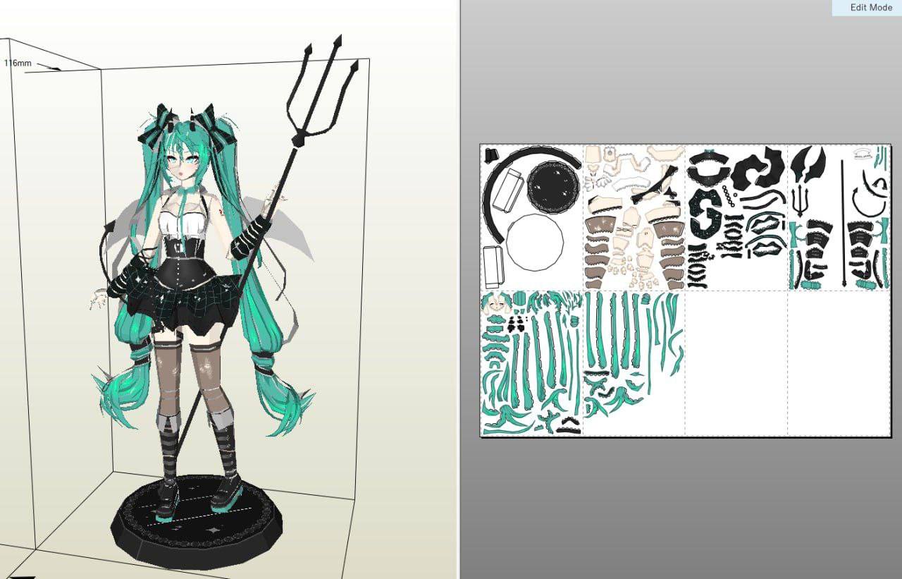Hatsune Miku Rascal Papercraft Hatsune Miku Rascal Papercraft