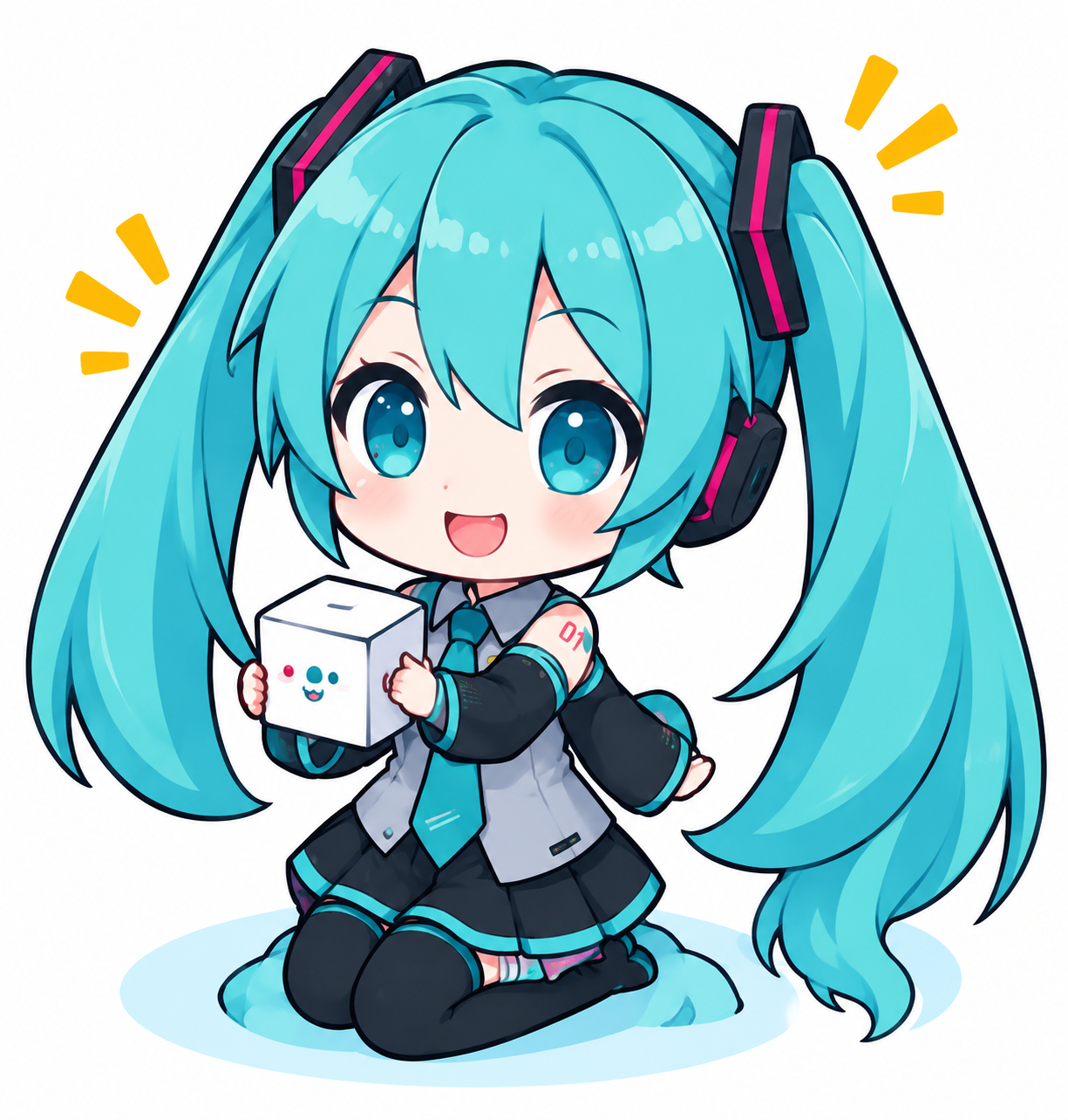 Chibi Hatsune Miku craft companion